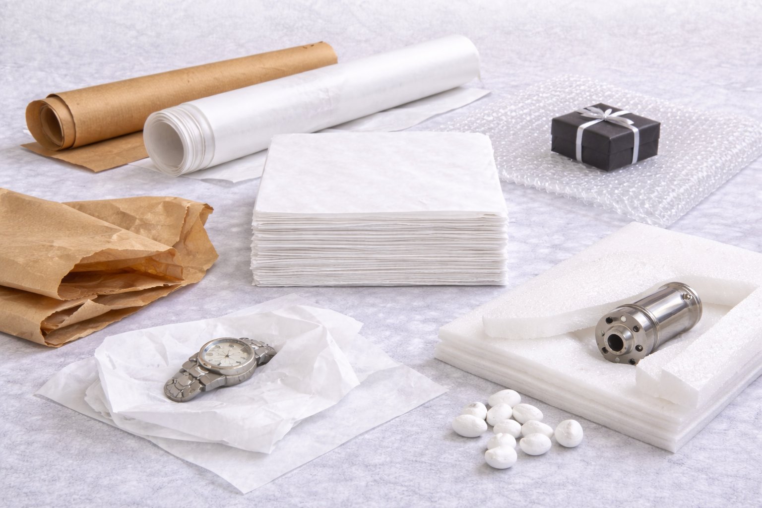 Vergleich von Verpackungsmaterialien