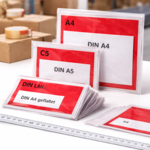 Versanddokumentumschläge in verschiedenen Größen